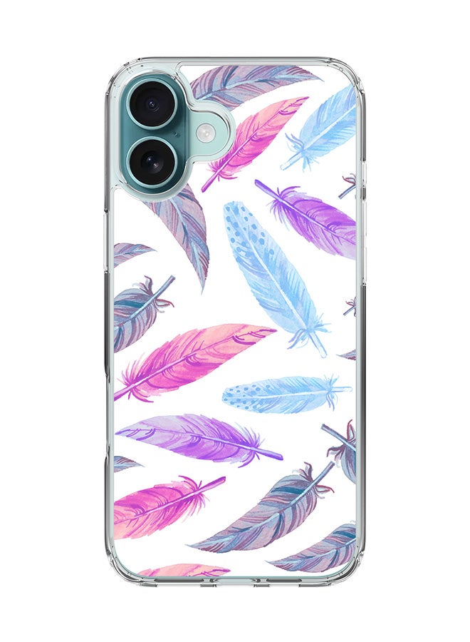 Stylizedd غطاء آيفون 16 بلس [متوافق مع ماغسيف] غطاء مغناطيسي رقيق شفاف - ألوان ريشة FP - Image 1