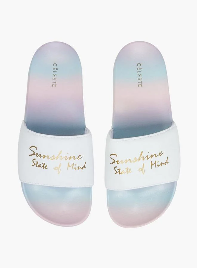 سيليست شباشب نسائية بطبعة شعار