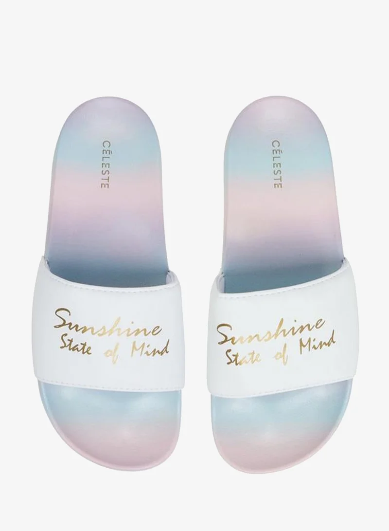 سيليست شباشب نسائية بطبعة شعار