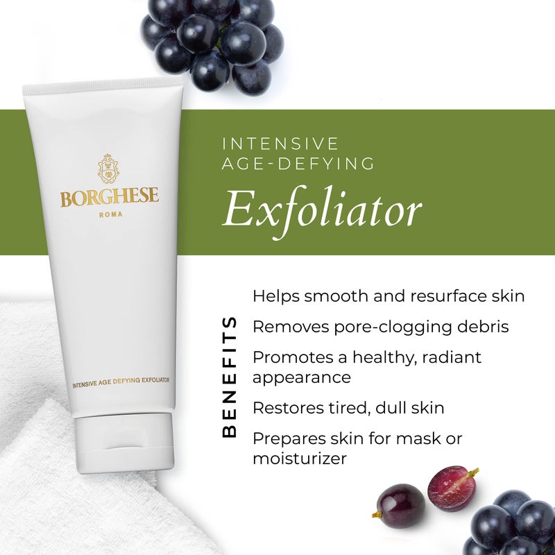 Borghese Intensive Age Defying Exfoliator - Weekly Foaming Facial Exfoliator Scrub with Peptides & Hyaluronic Acid for Smooth Skin, for All Skin Types - Image 3