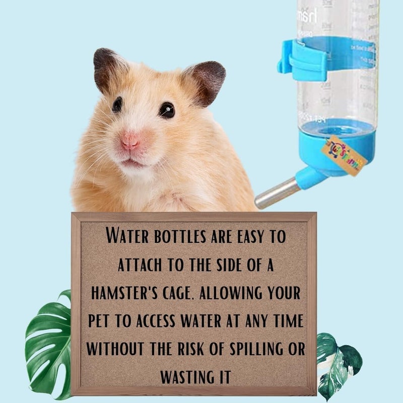 Western Era Cage Hanging Water Bottle, Dispenser Feeder, No Drip, Leak Proof, Fit for Hamster, Guinea Pig, Rabbit, Dog (Green) - Image 5