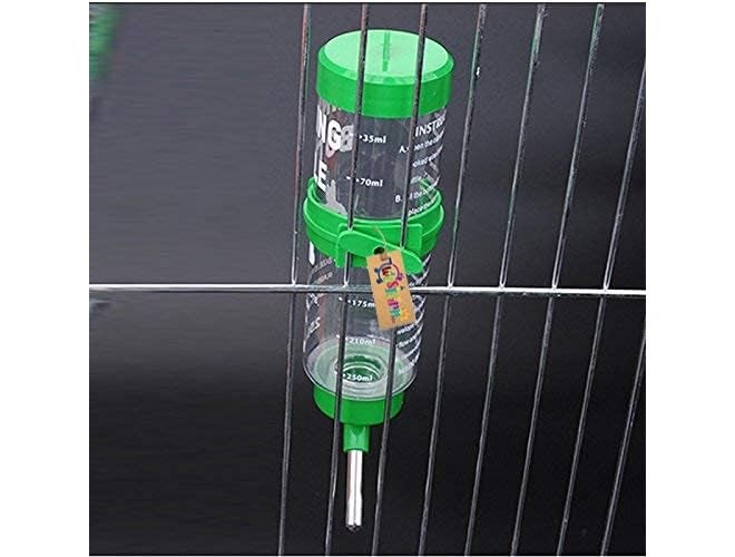 Western Era Cage Hanging Water Bottle, Dispenser Feeder, No Drip, Leak Proof, Fit for Hamster, Guinea Pig, Rabbit, Dog (Green) - Image 4