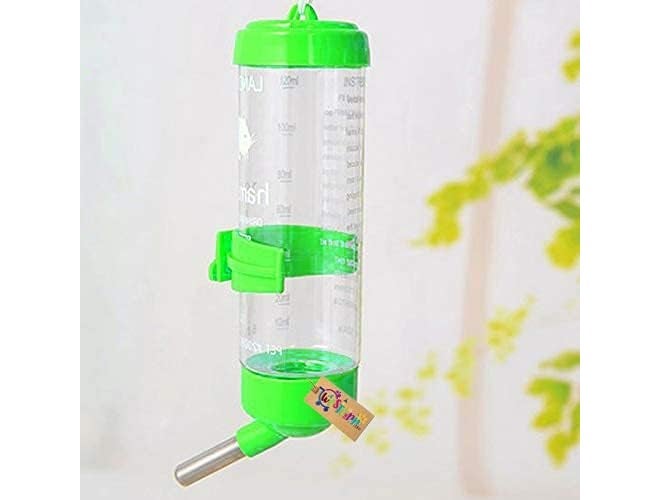 Western Era Cage Hanging Water Bottle, Dispenser Feeder, No Drip, Leak Proof, Fit for Hamster, Guinea Pig, Rabbit, Dog (Green) - Image 2