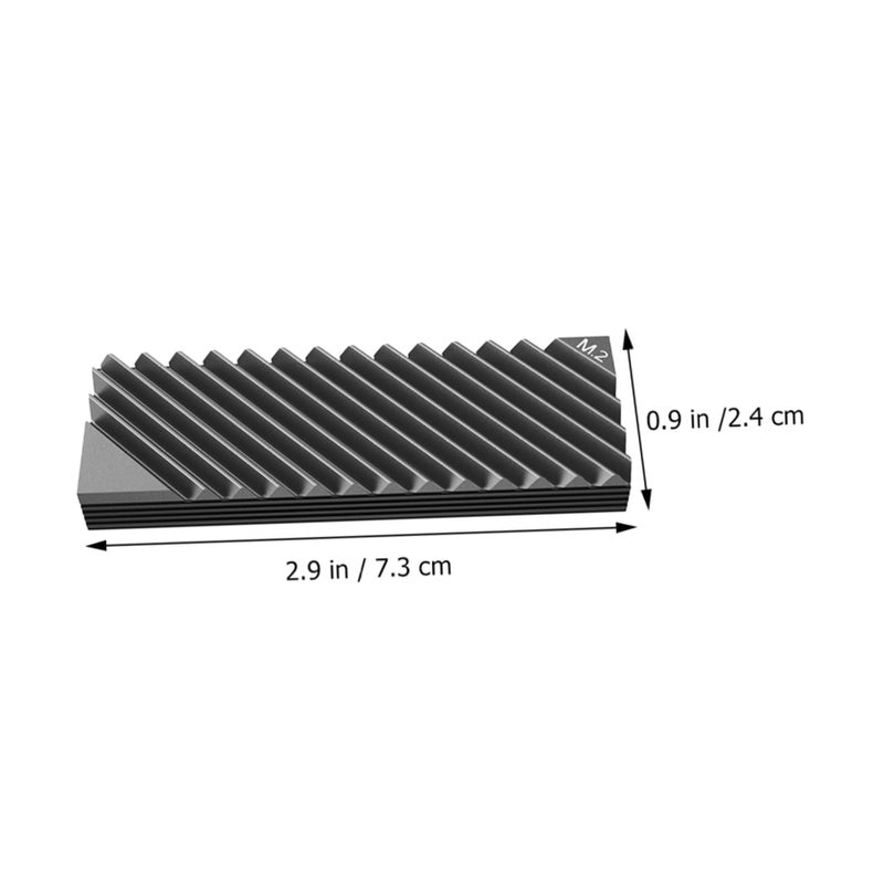 رقيقة 3 مم الألومنيوم M 2 SSD مبرد للتبريد NVMe كمبيوتر محطة عمل ألعاب رمادي - Image 3