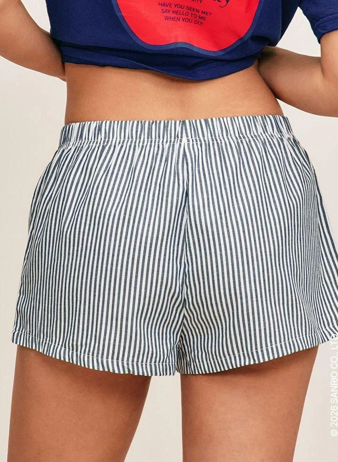 Undiz Hello Kitty striped cotton shorts