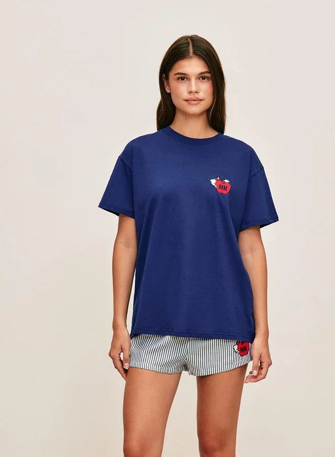 Undiz Hello Kitty striped cotton shorts