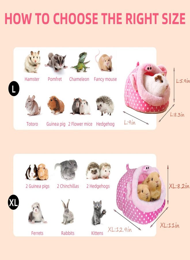 LEFTSTARER Guinea Pig Bed Toy Cage House Accessories Nest Hedgehog Hamster Supplies Sugar Glider Ferret Rat Bed Toy Small pet Animals（3-L） - Image 2