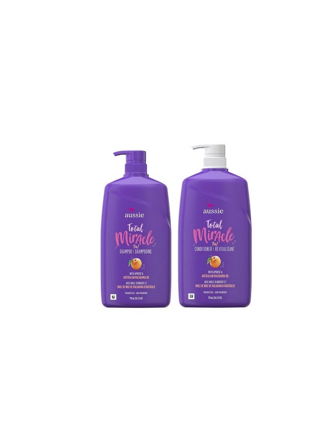 Aussie For Damage Aussie Parabenfree Total Miracle Shampoo W/ Apricot & Macadamia 30.4 Fl Oz - Image 2