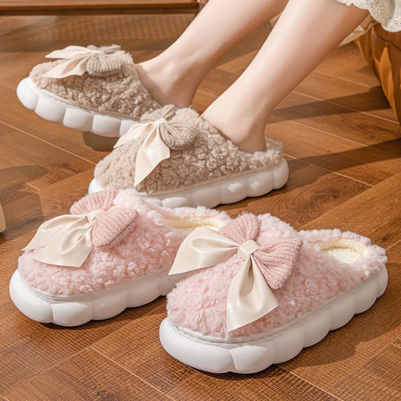 Cotton Slippers Women'S Household Indoor Warm Home Shoes For Couple Slippers Men'S Winter Home Shoes Non-Slip - Image 4
