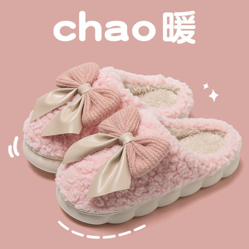 Cotton Slippers Women'S Household Indoor Warm Home Shoes For Couple Slippers Men'S Winter Home Shoes Non-Slip - Image 1