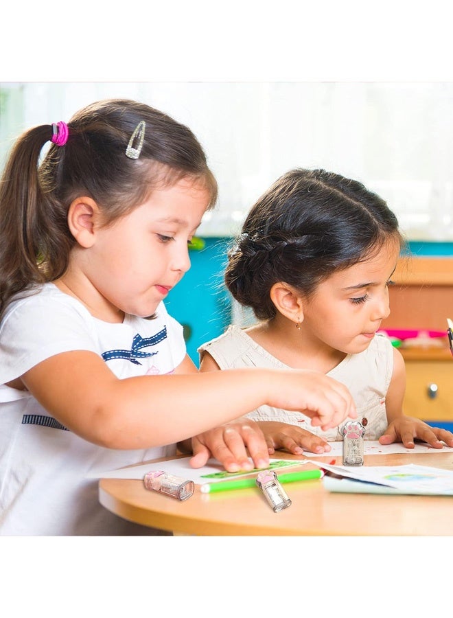 مبراة أقلام رصاص يدوية على شكل مخلب قطة لطيفة، قطعتان مع غطاء للمكتب والمنزل والمدرسة، باللونين الوردي والرمادي - Image 4