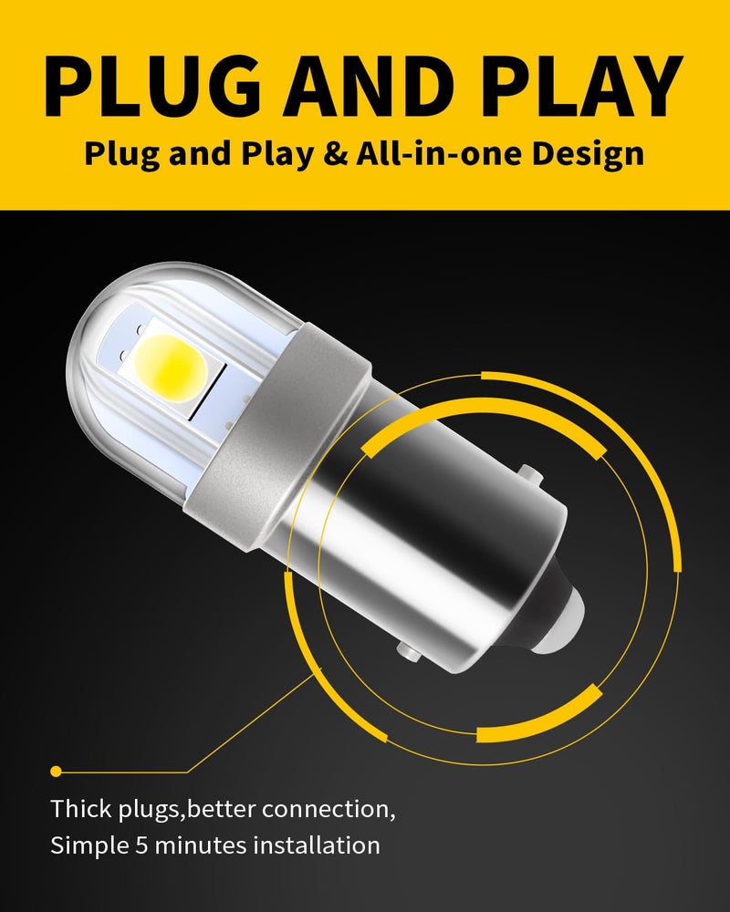 Antline BA9S BA9 1895 1891 53 57 47830 64111 3893 LED Bulb White, Super Bright Canbus Error Free 12 Volt Replacements for Interior Dome Map Lamp License Plate Glove Box Lights (Pack of 10) - Image 4