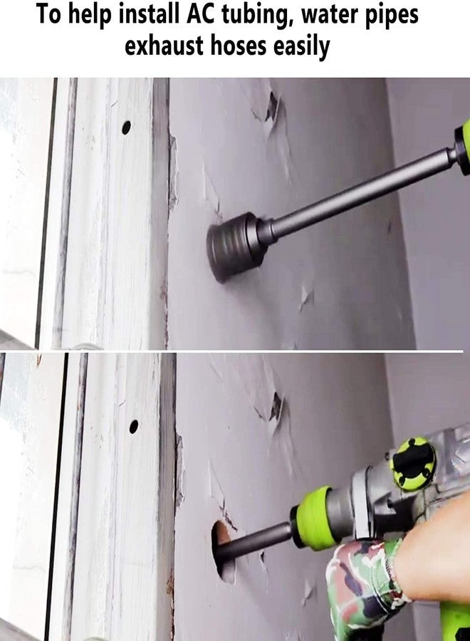 DUMDAAR 30mm 50mm 65mm SDS Plus Shank Concrete Hole Saw set Cutter with 200mm rod cement Stone Wall Punch Reamer Air Conditioner Punch Hollow Drill Bit () - Image 4