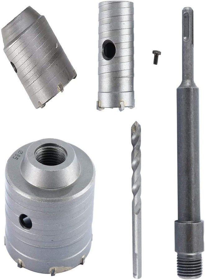 DUMDAAR 30mm 50mm 65mm SDS Plus Shank Concrete Hole Saw set Cutter with 200mm rod cement Stone Wall Punch Reamer Air Conditioner Punch Hollow Drill Bit () - Image 1