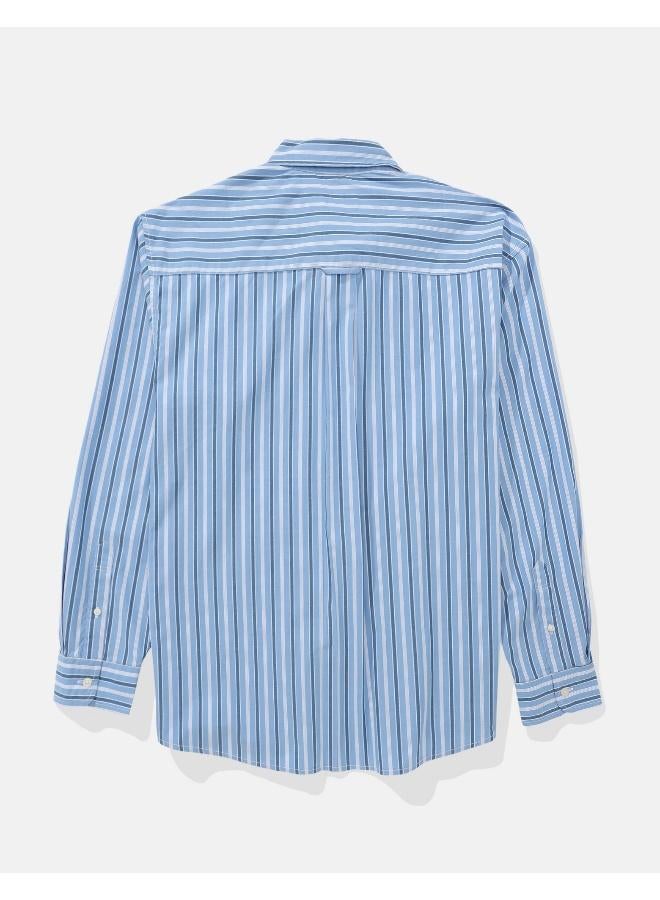 American Eagle AE Everyday Poplin Striped Button-Up Shirt - Image 2
