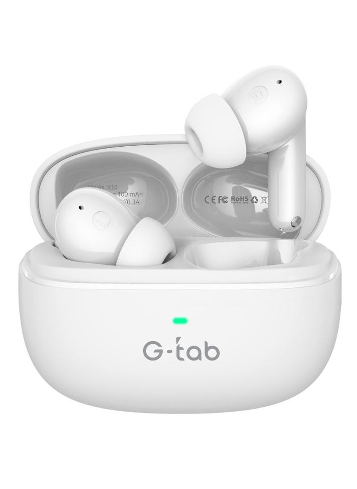 X10 ANC AirPods Bluetooth headset from G-TAB, white color