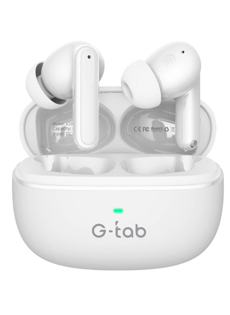 X10 ANC AirPods Bluetooth headset from G-TAB, white color