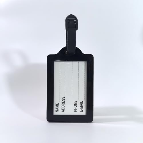 Yulaexie 2-Pack Medical Equipment Luggage Tags with Detachable Info Card - Durable Rubber Medical ID Tags for Hospital Devices, Suitcases & Backpacks（Black） - Image 3