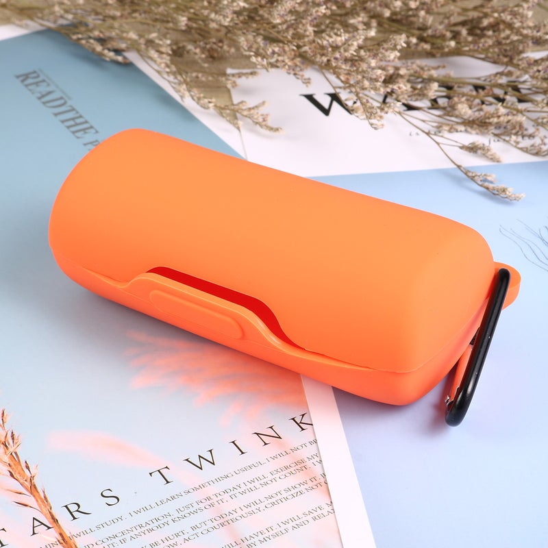 2pcs Silicone Headset Box Scratch Resistant Shockproof Earphone Protective Case Compatible for SoundSport Free (Orange) - Image 5
