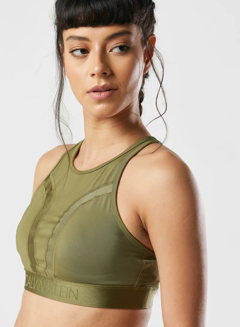 Calvin Klein Sports Logo Band Medium Support Bra
