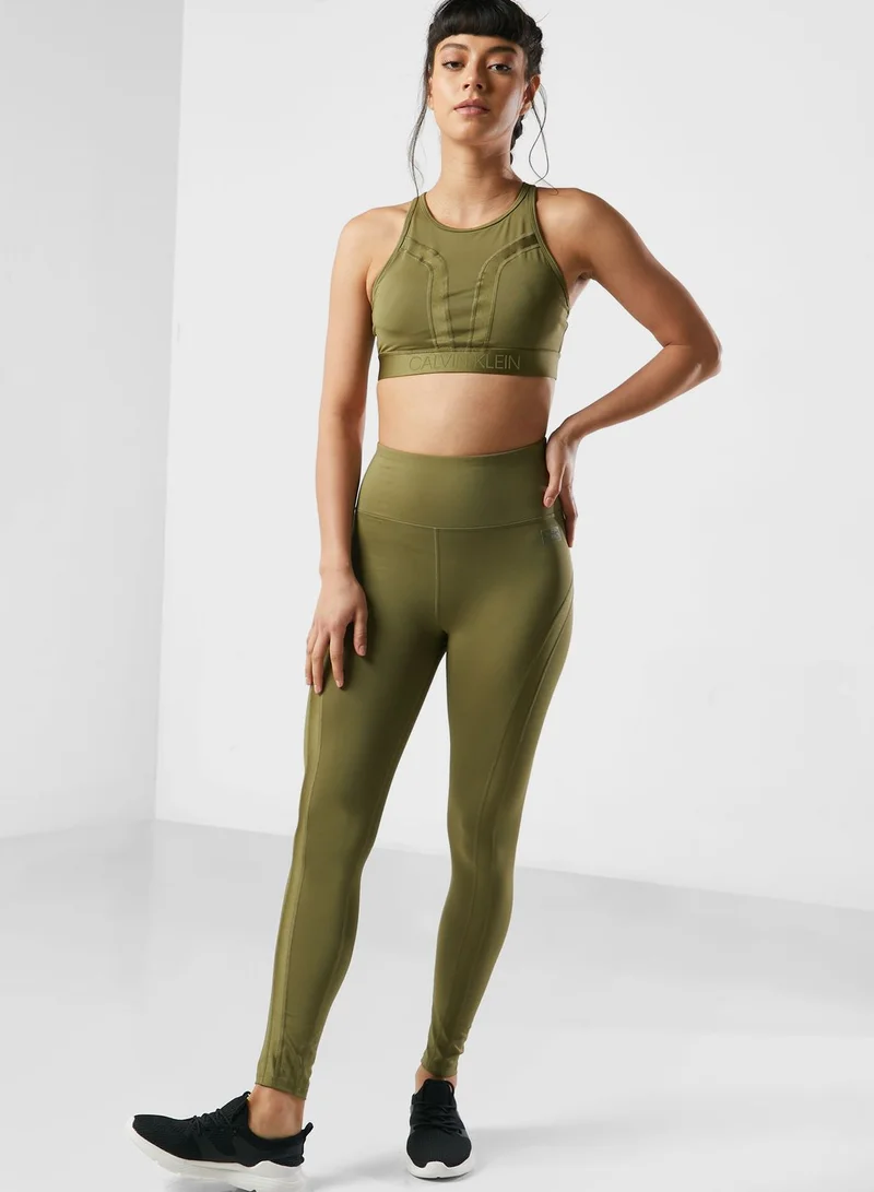 Calvin Klein Sports Logo Band Medium Support Bra