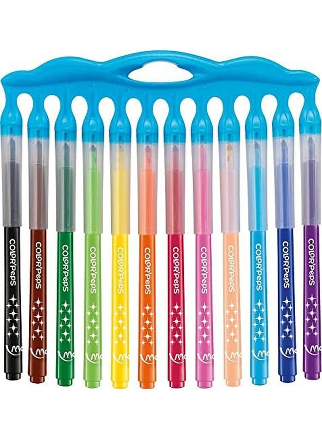 Maped Color'Peps Long Life Innovation Coloring Pens With Holder Pack Fo 12 - Image 2