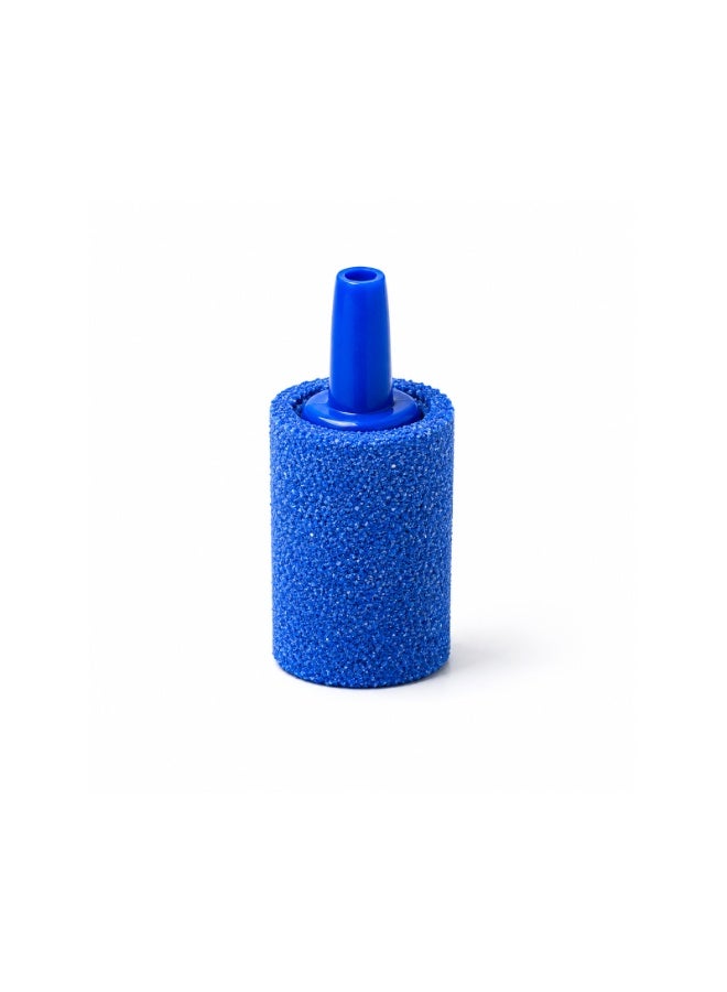 Mini Aquarium Air Stone Bubble Diffuser - Cylinder Air Stone for Fish Tank Oxygen Pump, Hydroponics, Betta Tank, Small Pond Aeration - Mineral Stone with Plastic Connector, 2.5cm Length, Blue Color - Image 1
