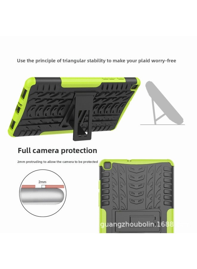 2022 Samsung TAB A 8.0 Protective Case Bracket T290 Two-in-one Anti-fall Shell Spot-Color:Green-Applicable Model:Samsung Tab A 8.0(2019)/T295/T290 - Image 4