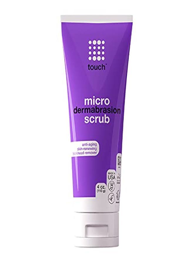 Touch Dermabrasion Facial Scrub And Face Exfoliator - Exfoliating Face Scrub Polish Cream With Dermatologist Crystals For Anti-Aging, Acne Scars, Dullness, Wrinkles, And Pores - Large 4 Ounce Size - Image 1
