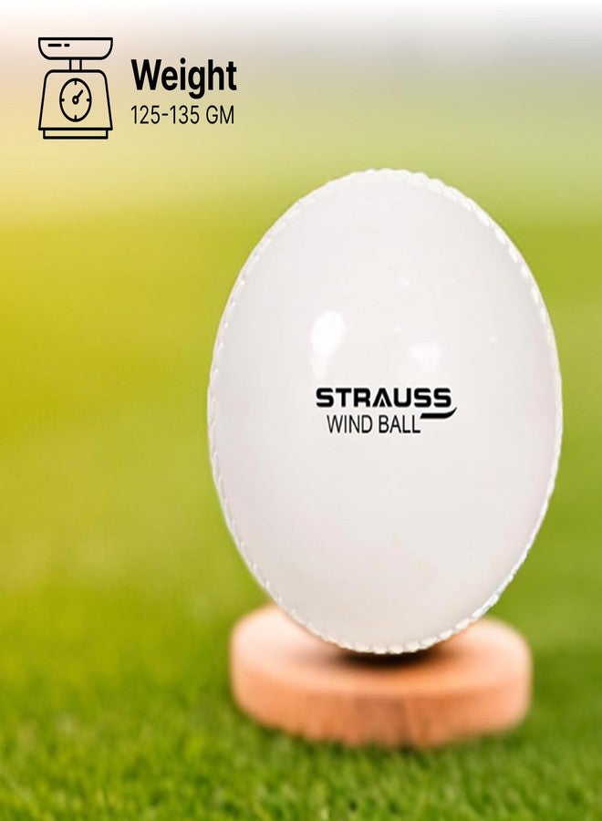 Strauss Synthetic Cricket Balls | Model: Wind | Standard Size | Pack of 3 Color: Red, White and Pink | for Matches & Practice | for All Age Groups | Lightweight Wind Ball - Image 5