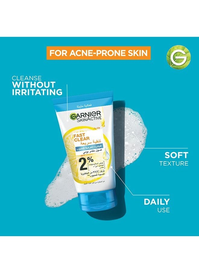 Skinactive Fast Clear 3-in-1 Face Wash For Acne Prone Skin With Salicylic Acid And Vitamin C, 150ml - pzsku/Z822797077372D9D4AAA5Z/45/_/1690790713/19a77d16-155d-45dc-878e-89b4965bd957