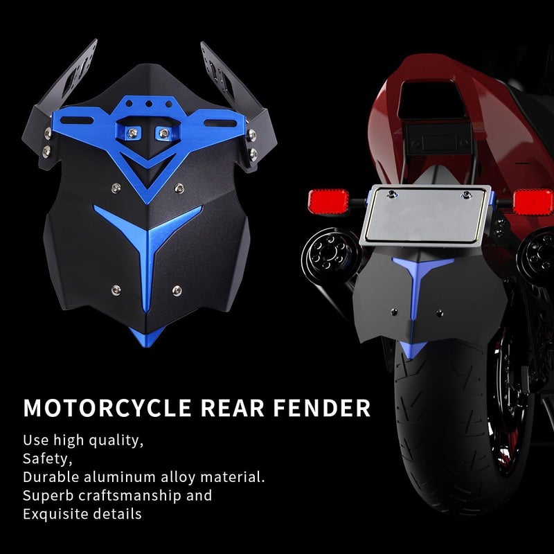 Blue Aluminum Alloy Rear Fudguard for Off Road Dirt Bikes and Motorcycles - Image 4