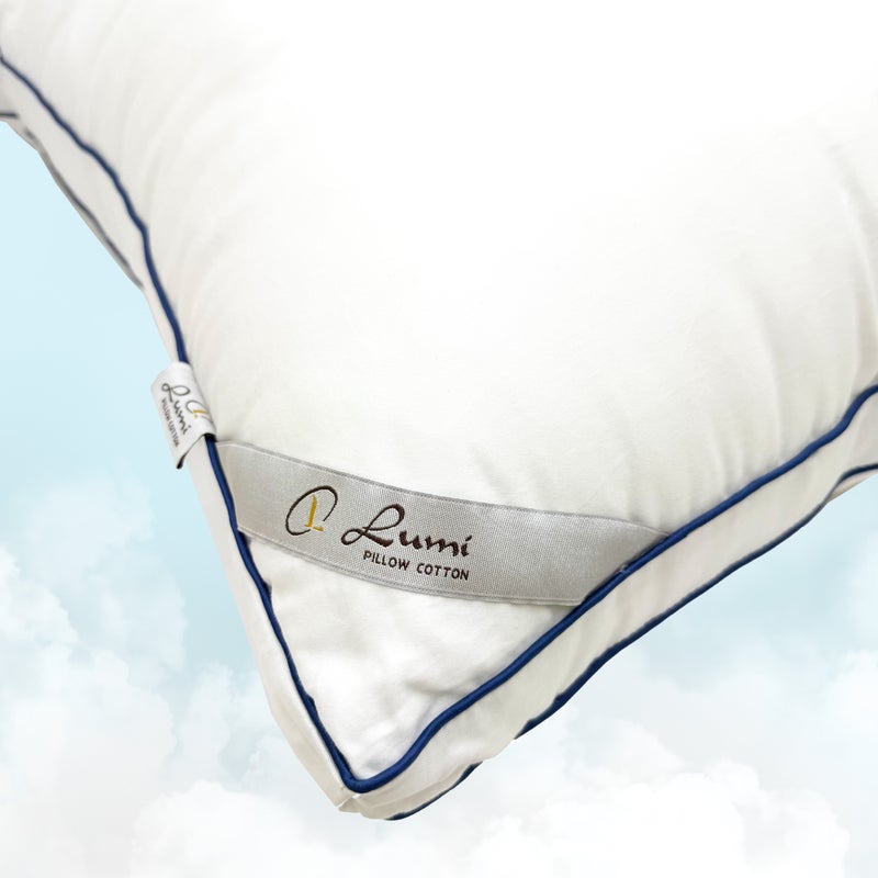 SLEEP GOLD PREMIUM SLEEP GOLD PILLOW - Bed Pillow Lumi Luva 1200G 75 50 - Ultra Soft Microfiber for Deep Comfortable Sleep - Image 4