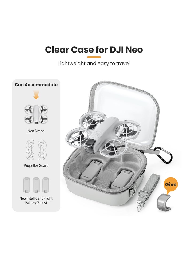 Neo Case, Portable Clear Bag for DJI Neo Drone, Compact Storage Case, Carrying Shoulder Case Portable Travel Protective Bag for DJI Neo Drone and Two-Way Charging Hub Accessories - Image 2