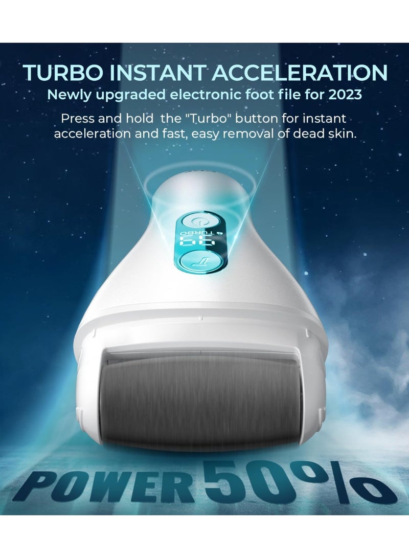 pritech Electric callus remover for feet, Rechargeable Foot File Electronic Pedicure Tools Kit for Calloused Removal, Waterproof Electric Foot Scrubber Duty Feet Care for Heels Dead, Heavy, Dry Skin - Image 4