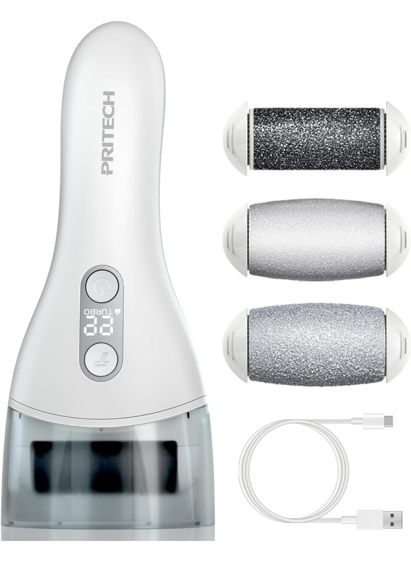 pritech Electric callus remover for feet, Rechargeable Foot File Electronic Pedicure Tools Kit for Calloused Removal, Waterproof Electric Foot Scrubber Duty Feet Care for Heels Dead, Heavy, Dry Skin - Image 1