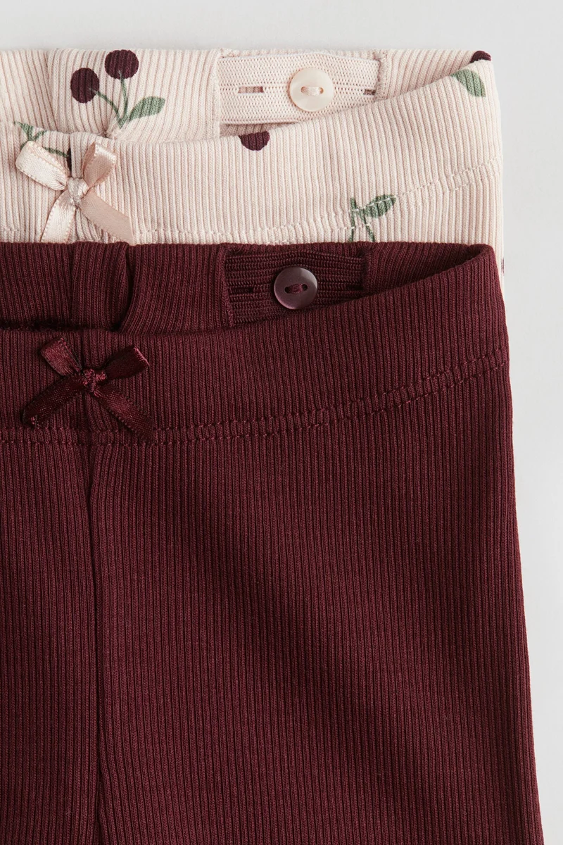 اتش اند ام لغينغز من القطن المرن - عبوة من قطعتين