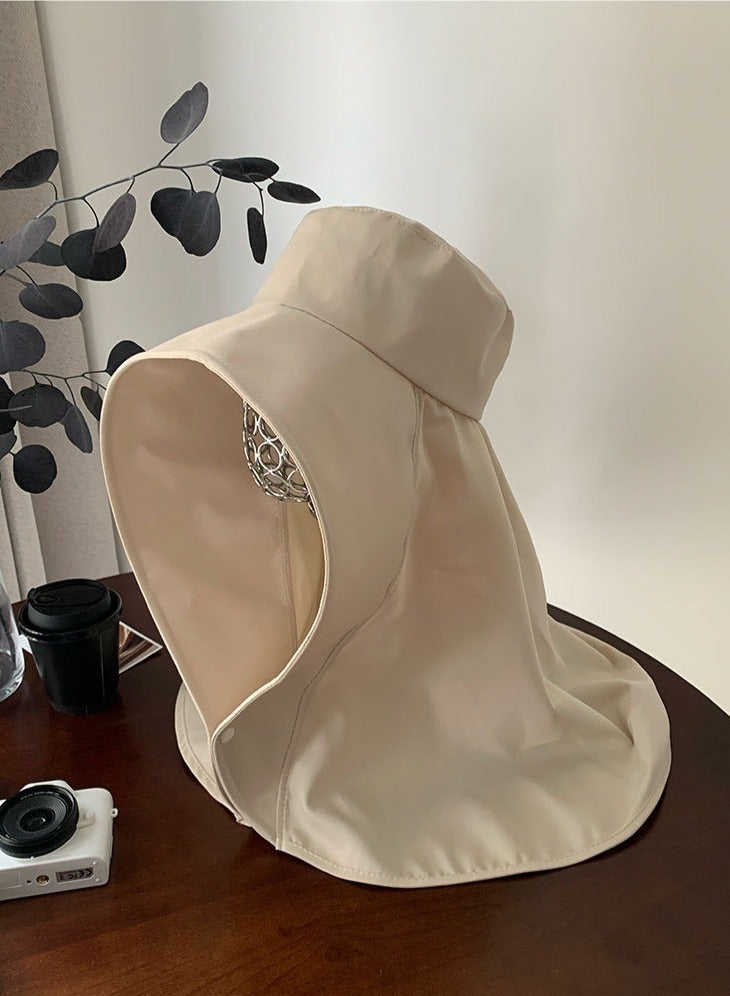 Goolsky Women's Elegant Wide Brim Shawl Bucket Hat - Woven Polyester Sun Protection Travel Beach Hat with Inelasticity, UV Protection for Summer - Image 3