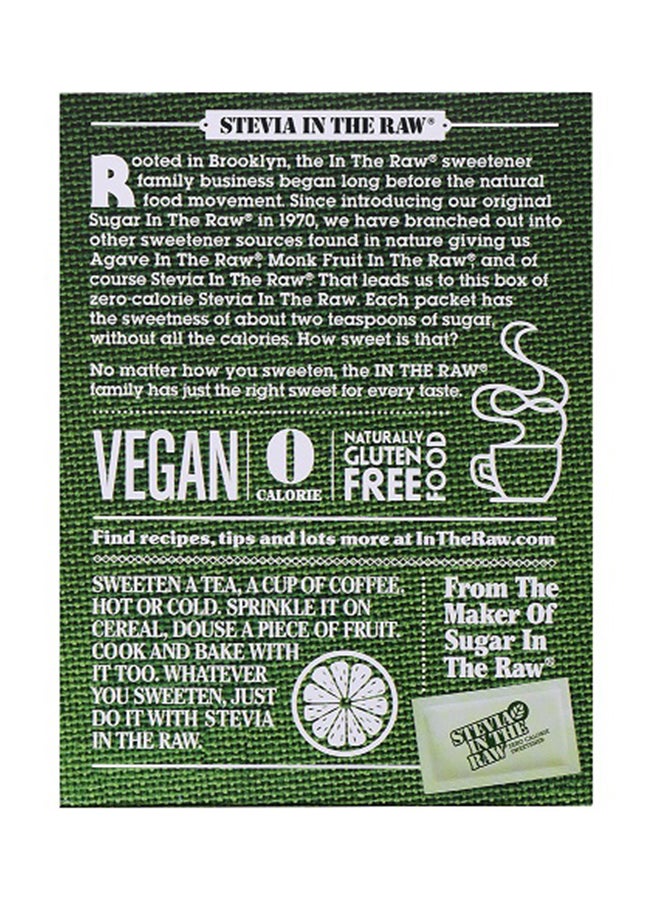 SWEET'N LOW Stevia In The Raw Zero Calorie Sweetener Packets 50 Packets (50g)  - Image 2