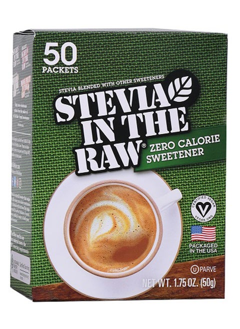 Stevia In The Raw Zero Calorie Sweetener Packets 50 Packets (50g)