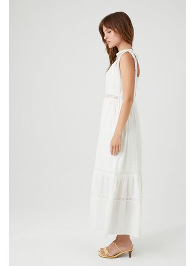 FOREVER 21 Lace-Trim Tie-Strap Maxi Dress - Image 2