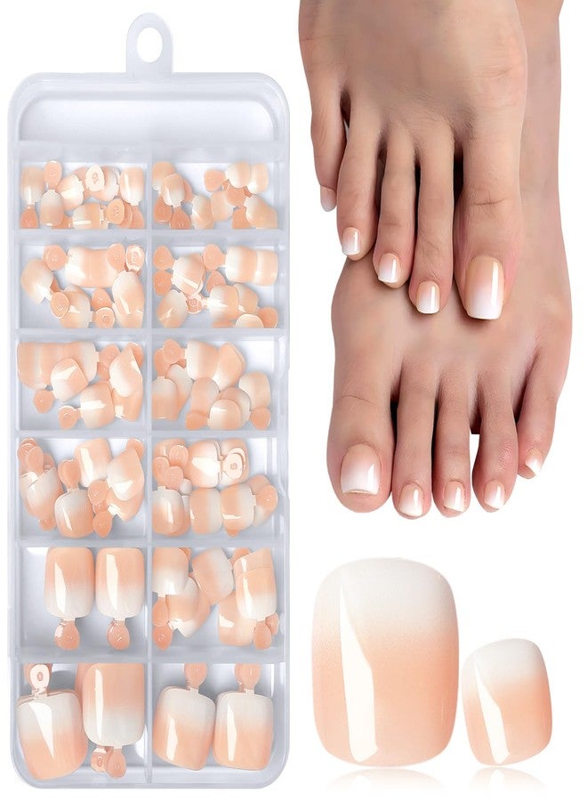Lifextol 120PC Cat-eye Press on Toenails Short Fake Toenailss Press ons for Women-K - Image 1