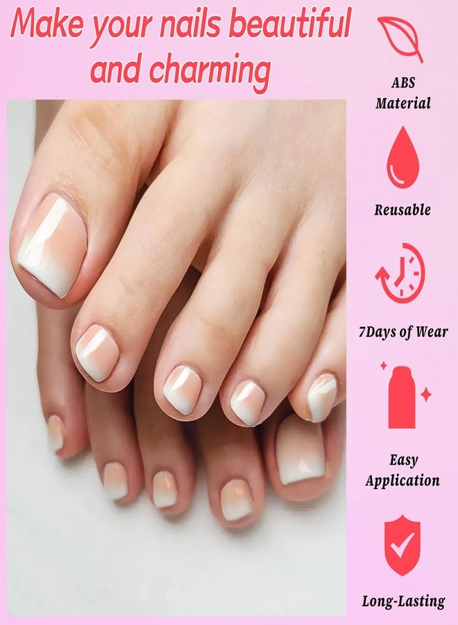 Lifextol 120PC Cat-eye Press on Toenails Short Fake Toenailss Press ons for Women-K - Image 3
