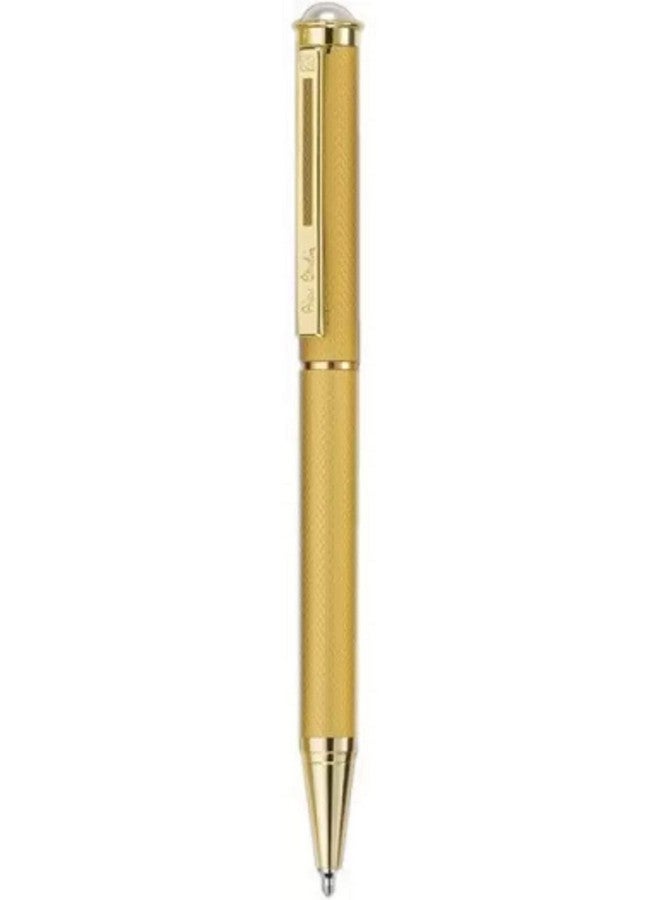 pierre cardin Premium Pearl Satin Gold Ball Pen With Twist Mechanism | Elegant Satin Gold Finish With Gold Trims | Ideal For Rakhi, Festive & Corporate Gifting - Image 1