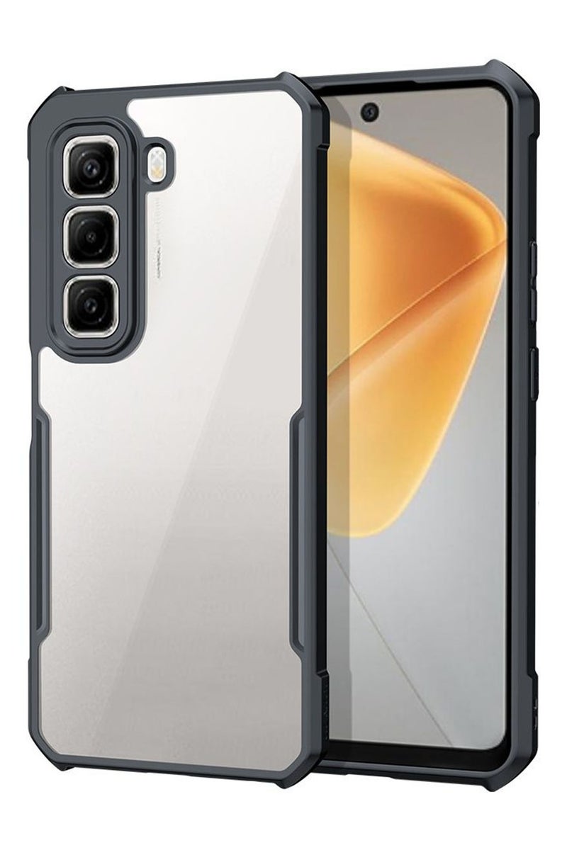 for Infinix Hot 50 Pro+ 4G Case, Ultra Thin Lightweight, Soft TPU Bumper, Acrylic Clear Back CoverInfinix Hot 50 Pro+ 4G, Black  - Image 1