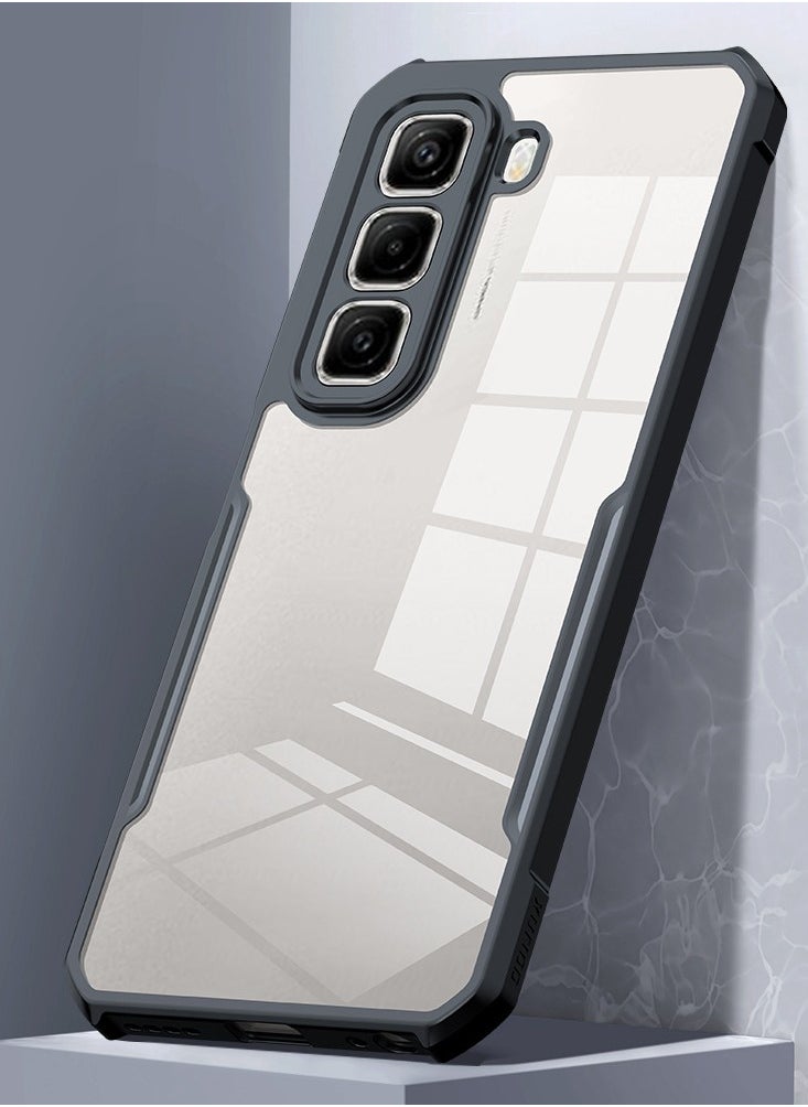 Generic for Infinix Hot 50 Pro+ 4G Case, Ultra Thin Lightweight, Soft TPU Bumper, Acrylic Clear Back CoverInfinix Hot 50 Pro+ 4G, Black  - Image 3
