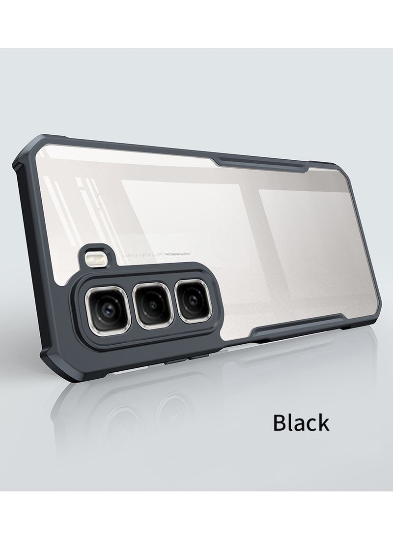 Generic for Infinix Hot 50 Pro+ 4G Case, Ultra Thin Lightweight, Soft TPU Bumper, Acrylic Clear Back CoverInfinix Hot 50 Pro+ 4G, Black  - Image 4