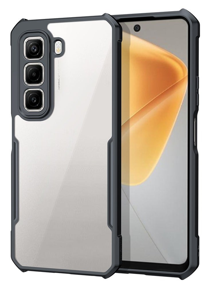 Generic for Infinix Hot 50 Pro+ 4G Case, Ultra Thin Lightweight, Soft TPU Bumper, Acrylic Clear Back CoverInfinix Hot 50 Pro+ 4G, Black  - Image 1