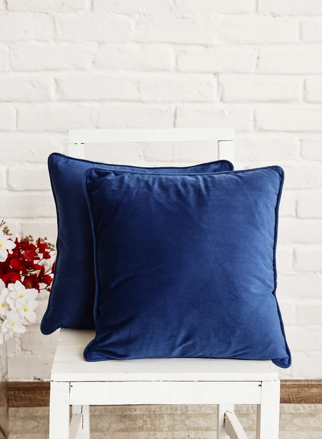 سانسكريتي هومز sanskrutihomes Plain Velvet Cushion Cover - 45x45cm
