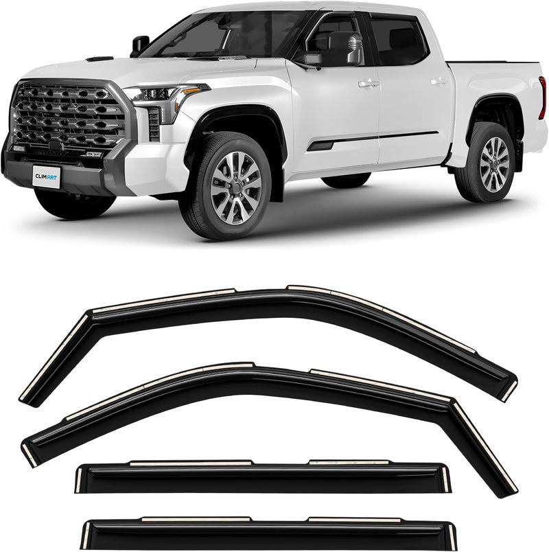 CLIM ART In-Channel Rain Guards for Toyota Tundra 2022-2024 - Image 1